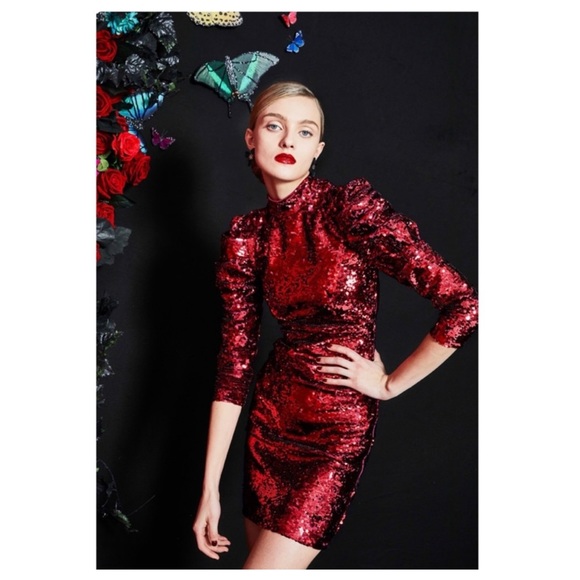 ALICE + OLIVIA Brenna Sequin Cocktail Dress - Picture 15 of 16